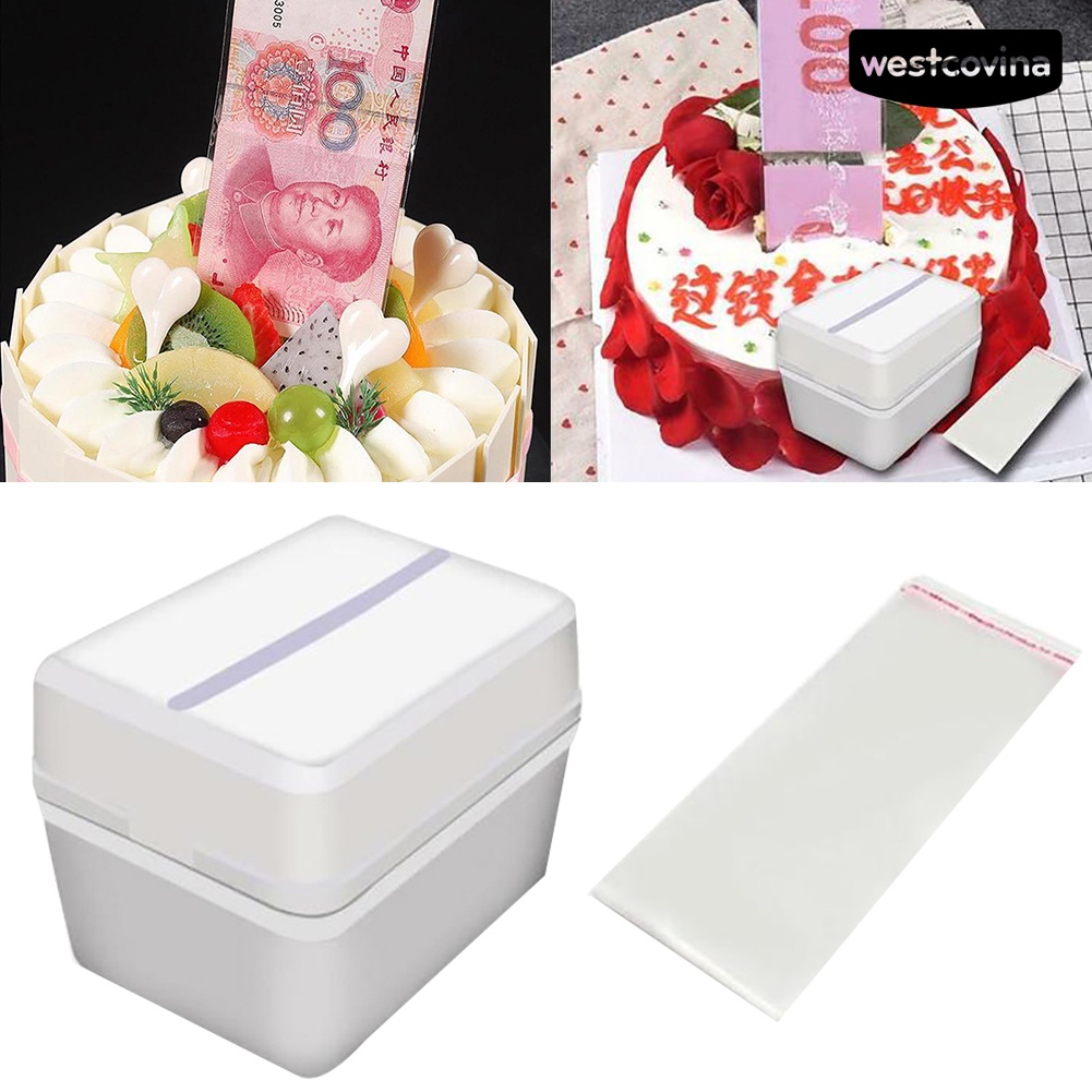 [WEST]⚘Hộp Đựng Tiền Trang Trí Bánh Kem Sinh Nhật Sáng Tạo