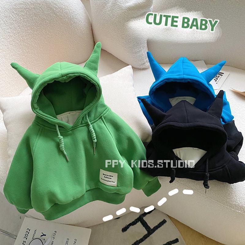 Quần Áo Trẻ Em Miku Hàng Có Sẵn Áo Sweatshirt Có Mũ Lót Lông Cừu Dày Phong