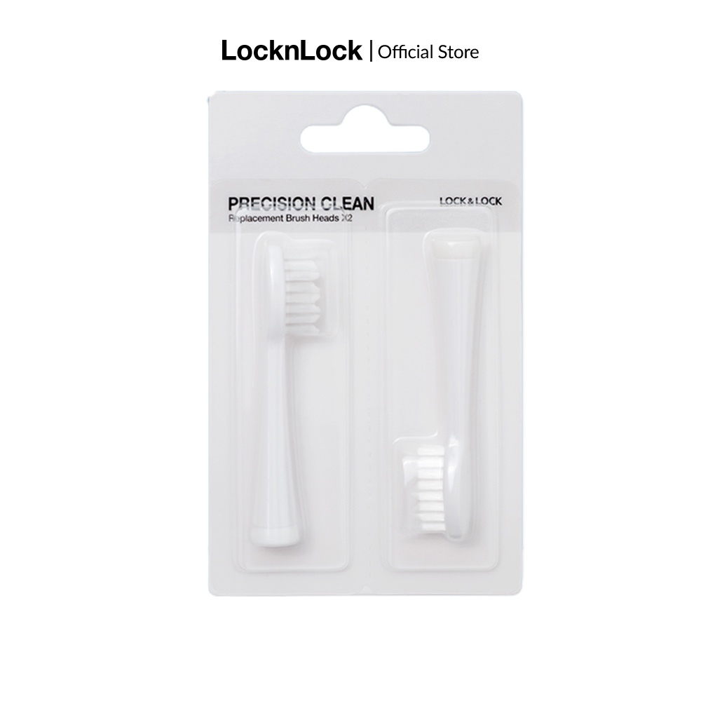 Đầu bàn chải điện Lock&Lock, Portable Electric toothbrush heads, 2pcs - màu trắng - ENR536WHT