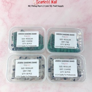 Hộp 50 đầu mài giấy xanh xám mịn nhám - đầu mài giấy chuyên mài phá mài mịn móng