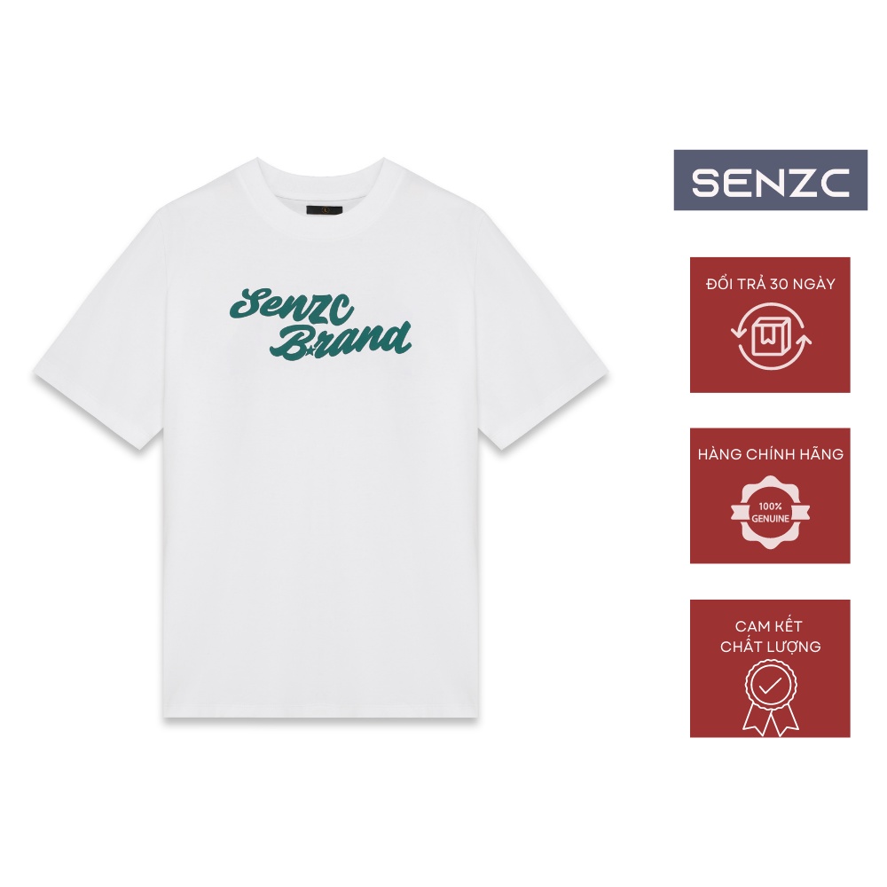 Áo thun cổ tròn SENZC, vải cotton 100% cao cấp, định lượng 230gsm, unisex nam nữ, SENZC