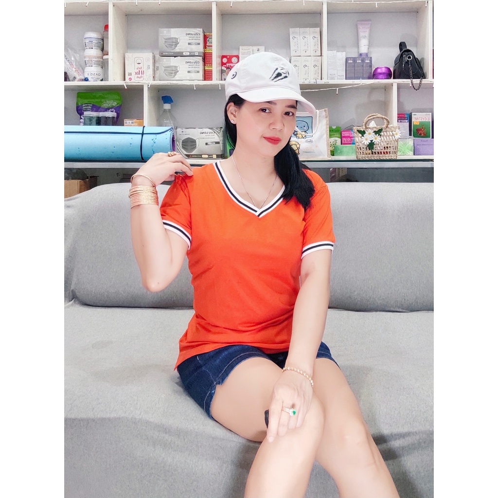 #TPA7021 Áo thun cổ tim TAY NGẮN phối viền size L..8XL HÀNG vnxk TuyenPhan bigsize từ 50..95kg ( BỔ SUNG MÀU BÀI SAU)