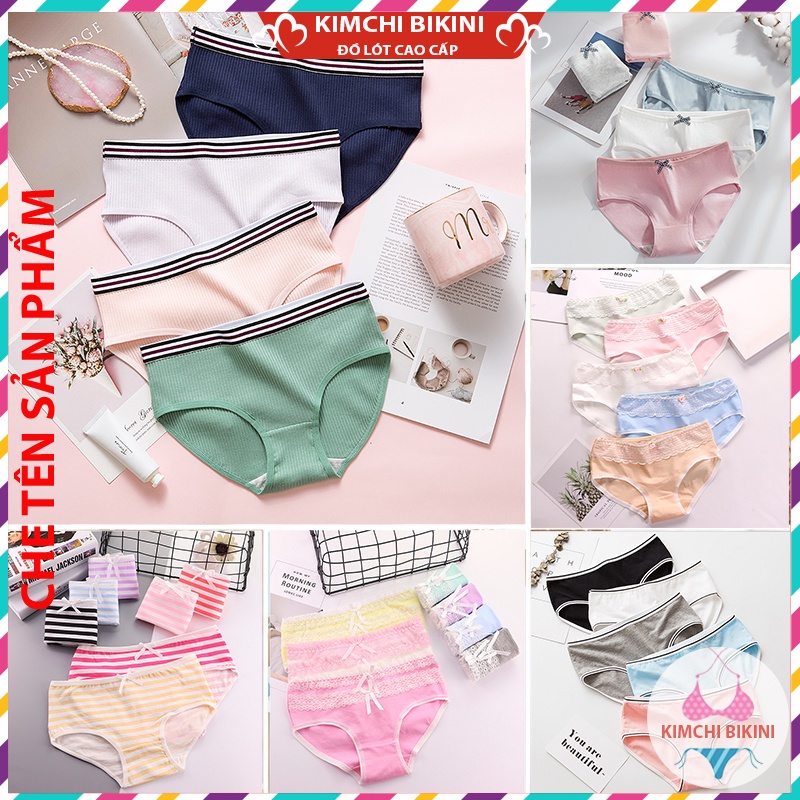 quần lót nữ viền ren vải mềm chống viêm nhiều màu sắc mẫu mã đa dạng KIMCHIBIKINI quần chip nữ xinh đẹp QL161