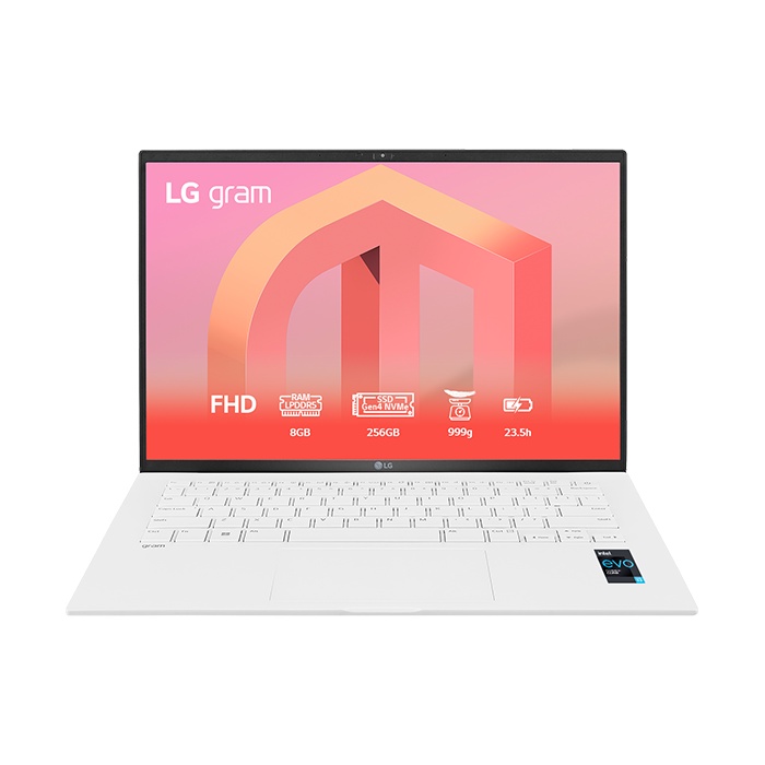 Laptop LG Gram 2022 14ZD90Q-G.AX31A5 (i3-1220P | 8GB | 256GB | Intel UHD Graphics | 14' WUXGA 99% DCI-P3 | DOS)