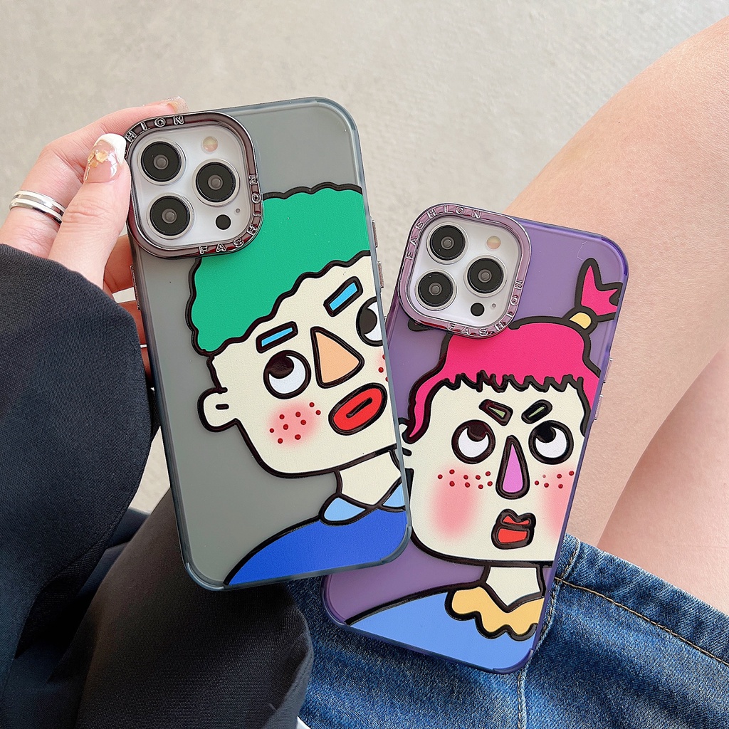 Ốp Điện Thoại Tpu Dẻo Họa Tiết Bé Trai / Gái Dễ Thương Chống Rơi Cho iPhone 14 13 12 11 Pro Max 14 Plus