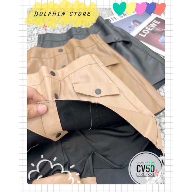 BIGSIZE Chân váy da bigsize