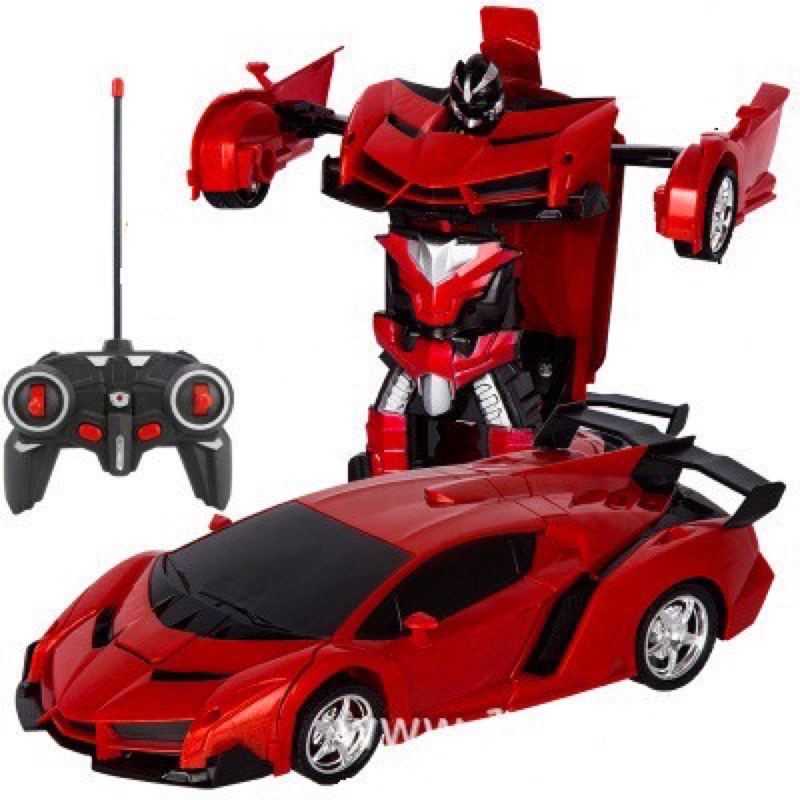 Xe oto điều khiển từ xa biến hình thành robot LULI TOYS có tặng kèm 5 pin AA