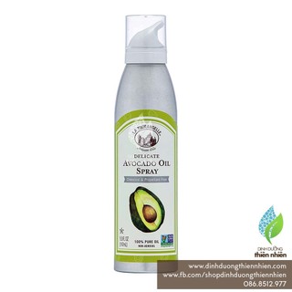Dầu trái bơ cao cấp dạng xịt la tourangelle avocado oil spray, eat clean, ăn kiêng, không calo, 147ml, 100% nguyên chất