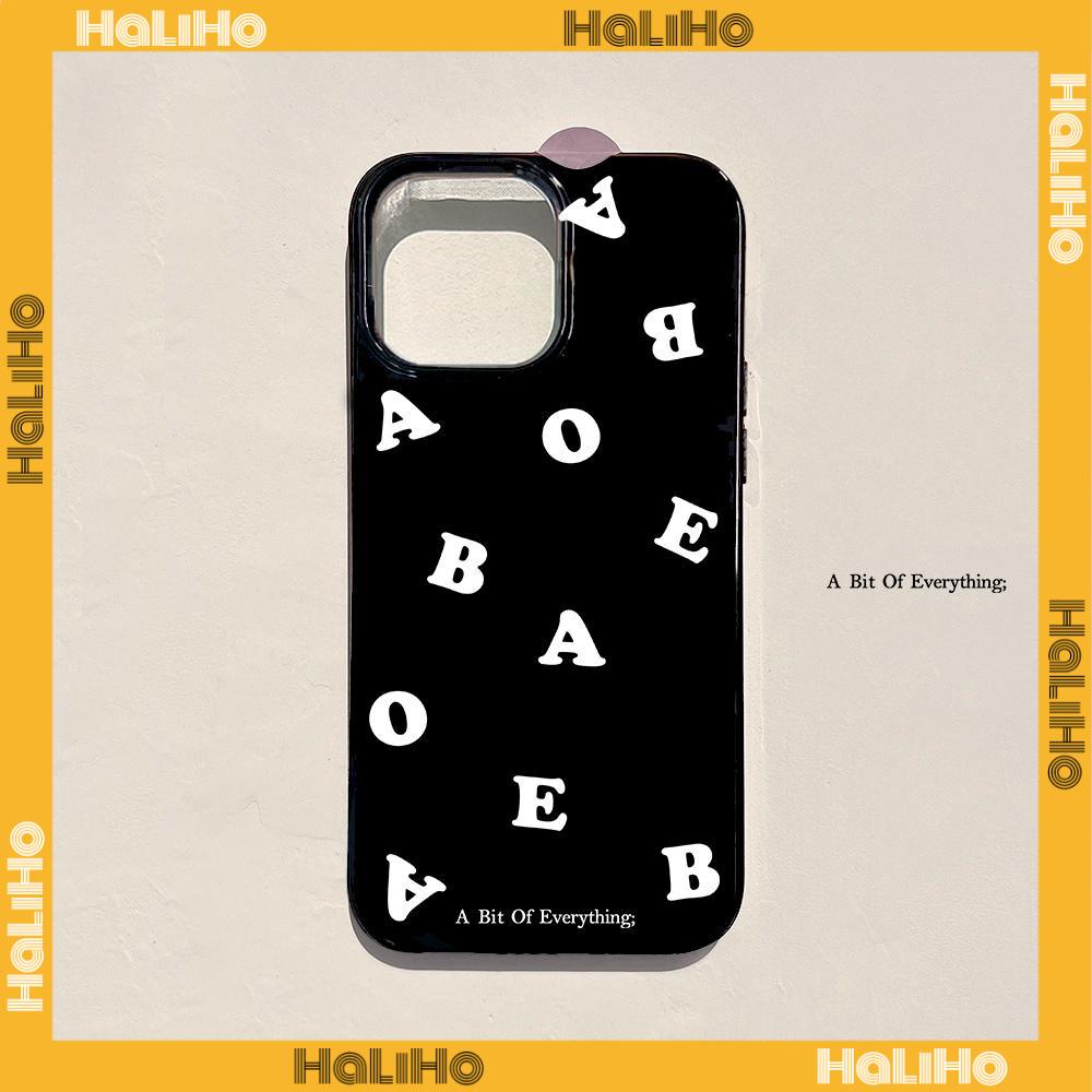 Ốp điện thoại TPU đen in chữ cái lộn xộn sáng tạo thích hợp cho iPhone 13 12 11 Pro Max 7 8 Plus X XR 14 Pro Max