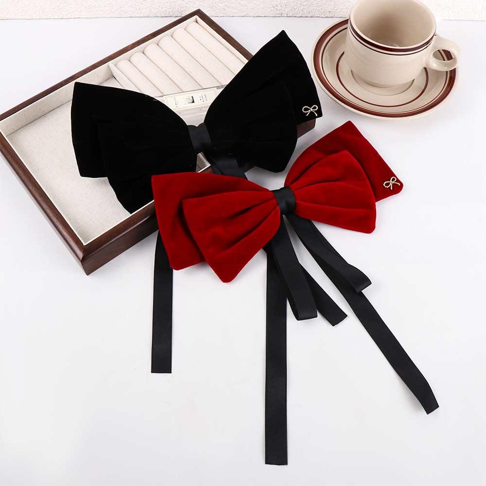 Kẹp Tóc Hình Nơ Bằng Nhung Thời Trang Dành Cho Nữ