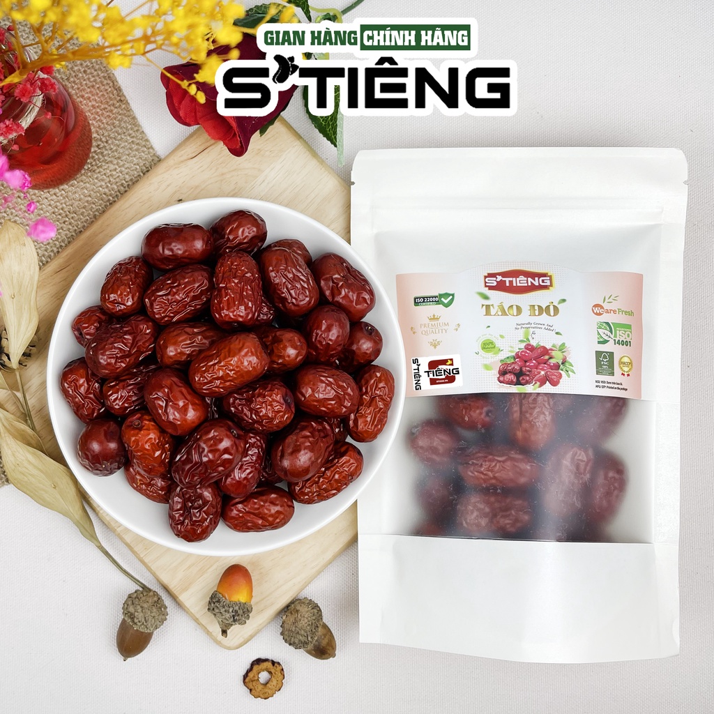 500Gr Táo Đỏ Tân Cương Sấy Khô STIÊNG Quả To Đẹp