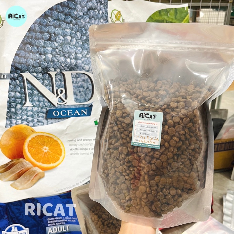 Hạt Cao Cấp Cho Mèo N&amp;D Đạm Cao Dinh Dưỡng Đặc Biệt Cho Mèo - Túi 1kg