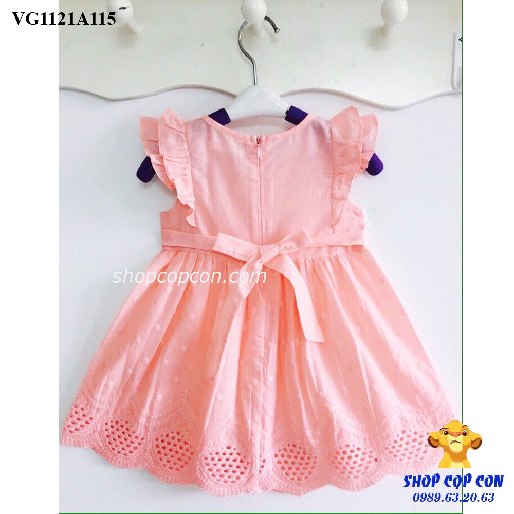Đầm kate tay cánh tiên cho bé từ 8kg đến 22kg