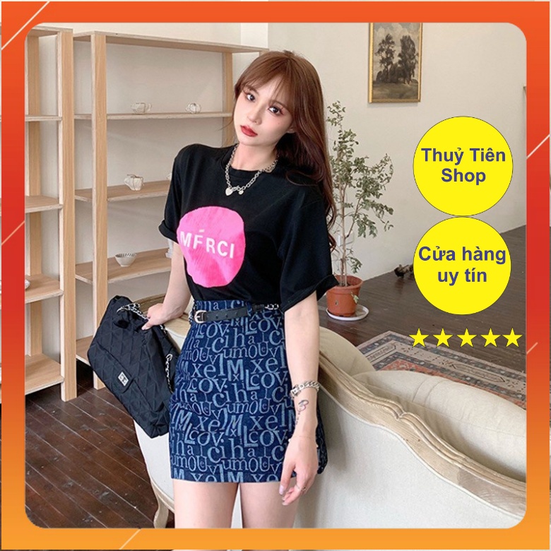 Chân Váy Bò Chữ Kèm Đai da