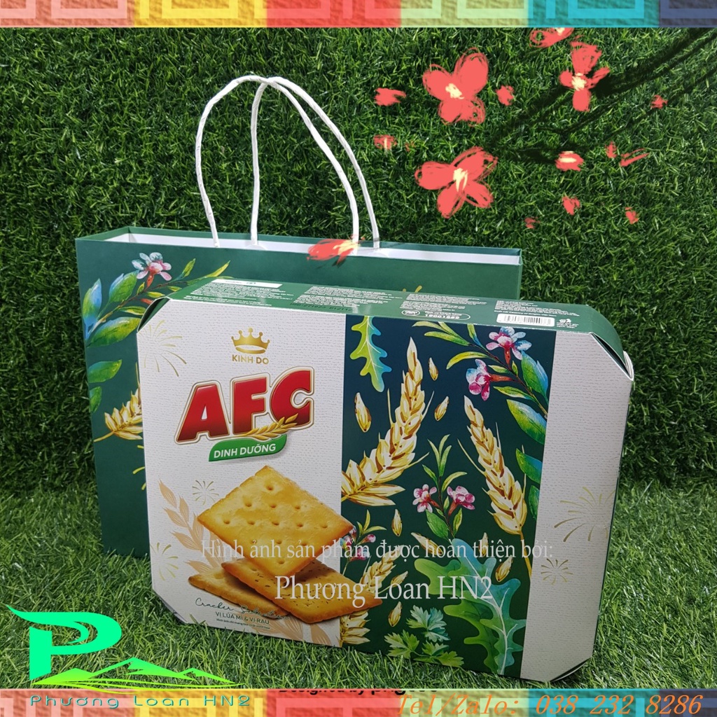 Bánh AFC dinh dưỡng hộp 350g - Bao bì Tết có kèm túi xách