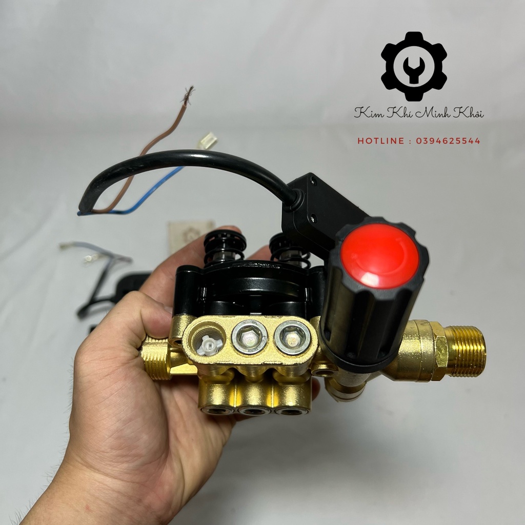 Bộ đầu bơm máy rửa xe mini - cao áp có chỉnh áp| Đầu bơm máy rửa xe gia đình