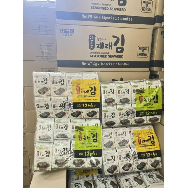 Rong biển Hàn Quốc ăn liền thùng 6 lóc*16. date mới 11/2024