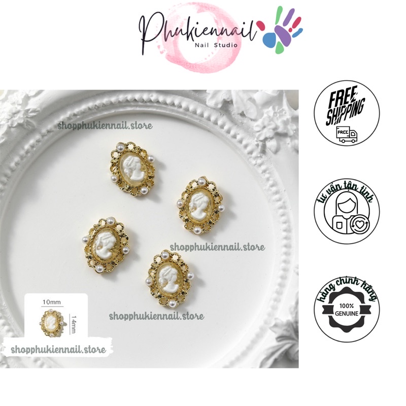 Charm cô gái gắn nail kiểu mới xinh xắn cham cô dâu