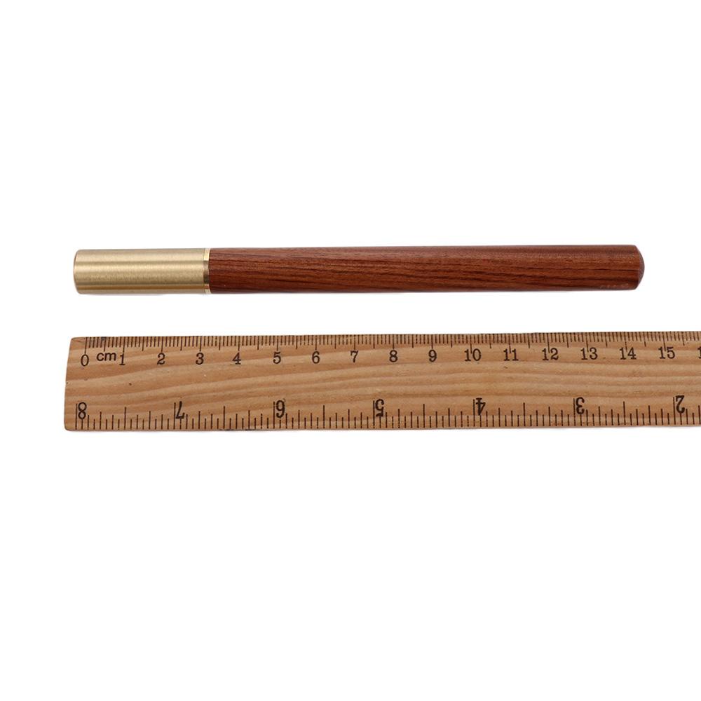 Bút Bi Ngòi 0.5mm Bằng Đồng Thau Màu Đen|Bút Bi Gỗ Có Đầu Lăn Tiện Dụng Cho Văn Phòng