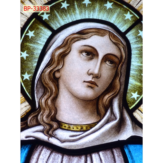 Tranh dán tường thiên chúa đức mẹ in vải lụa 3d cao cấp