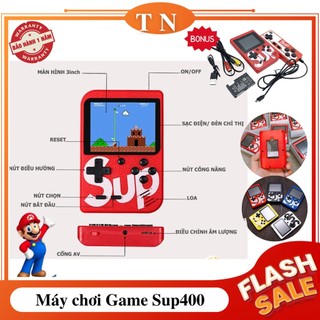 Máy Chơi Game Cầm Tay SUP Gồm 400 Trò Chơi Kèm Tay Cầm Chơi Game 2 Người, Màn Hình Màu LCD, Hình Ảnh Âm Thanh Sống Động