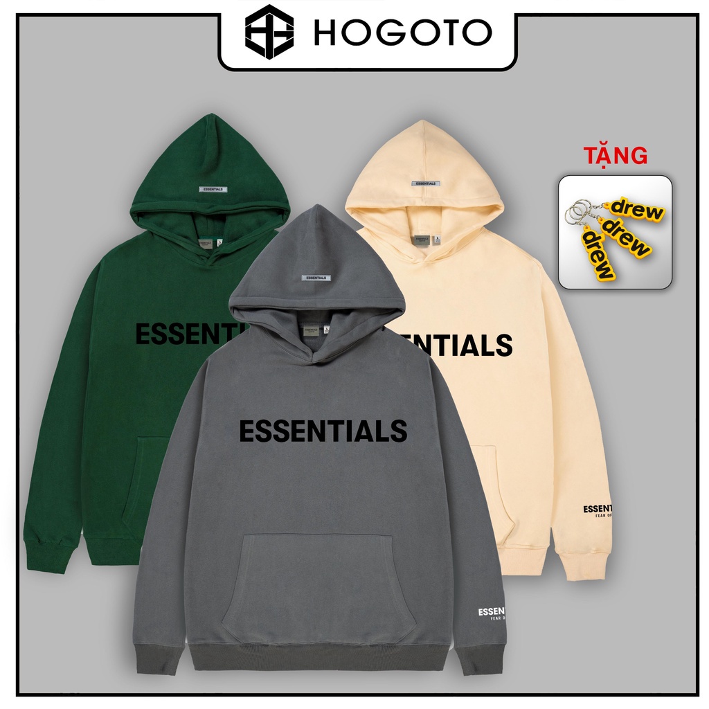 🔥Hot🔥 Áo Hoodie Essentials Form Rộng chất nỉ bông dày, áo hoodie nam nữ