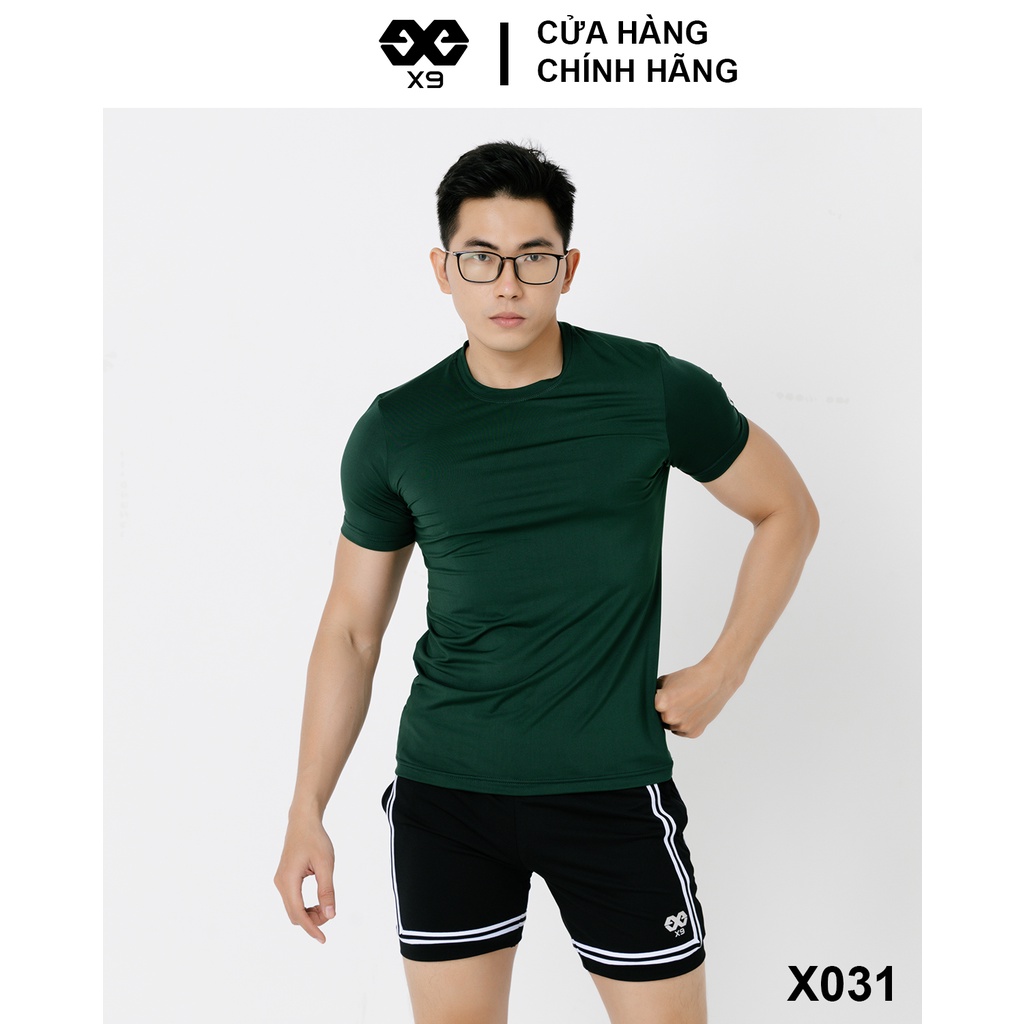 Áo Thun Trơn Logo X9 Thun Lạnh Cotton Nam Cổ Tròn Thể Thao Tập Gym Chạy Bộ - X9 Sportswear - X031