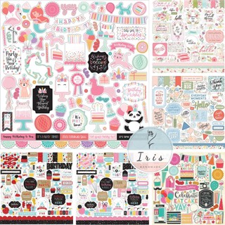 Sticker/ Tag/ Card lẻ chưa cắt dùng trang trí Love Box, Khung ảnh 3D chủ đề sinh nhật