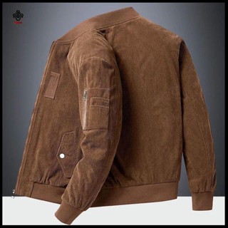 Chất lượng cao Hàng tồn kho Áo sơ mi nhung tăm nam Áo Khoác Bóng Chày Lót Lông Cừu Lót Lông Cừu Dáng Rộng Cỡ Lớn Mặc Thường Ngày Phong Cách Mới Mùa Thu Đông Cho nam