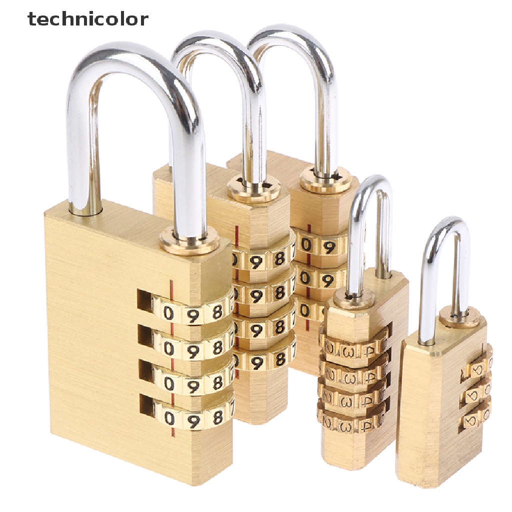 Ổ Khóa Số 3 / 4 Chữ Số Bằng Đồng Thau Kỹ Thuật Số Cho Túi Du Lịch TYG