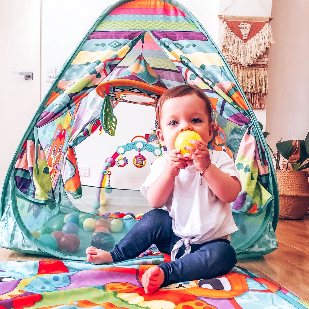 [Demo] Lều banh có đồ chơi treo nôi Convert Me Teepee Playgro, cho bé sơ sinh đến 24 tháng