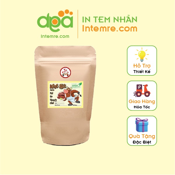 Sẳn Tem Nhãn Giấy Xi Măng Kraft - Decal Dán Intemre.com - Tết Hình Tròn Kt: 4cm