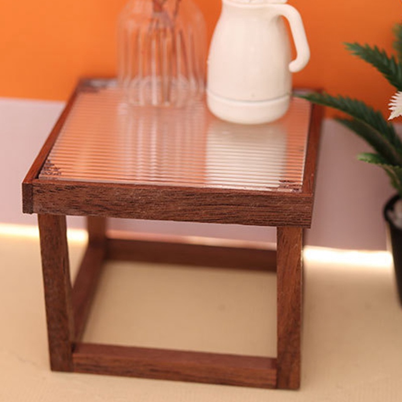 Mô Hình Bàn Trà / Cà Phê Mini 59X55X48MM Độc Đáo Trang Trí Nhà Búp Bê