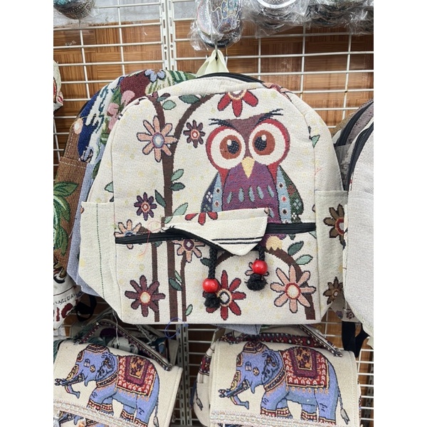 Ba Lô Thổ Cẩm hàng sẵn ship size 30cm x 40cm