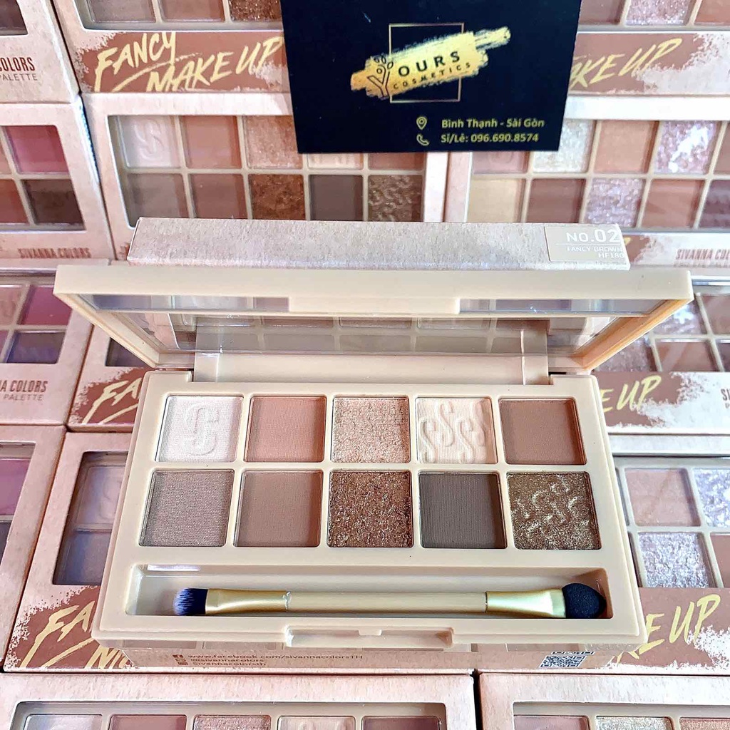 Bảng phấn mắt sivanna có nhũ và lì Fancy Make Up Pro Eye Palette HF180