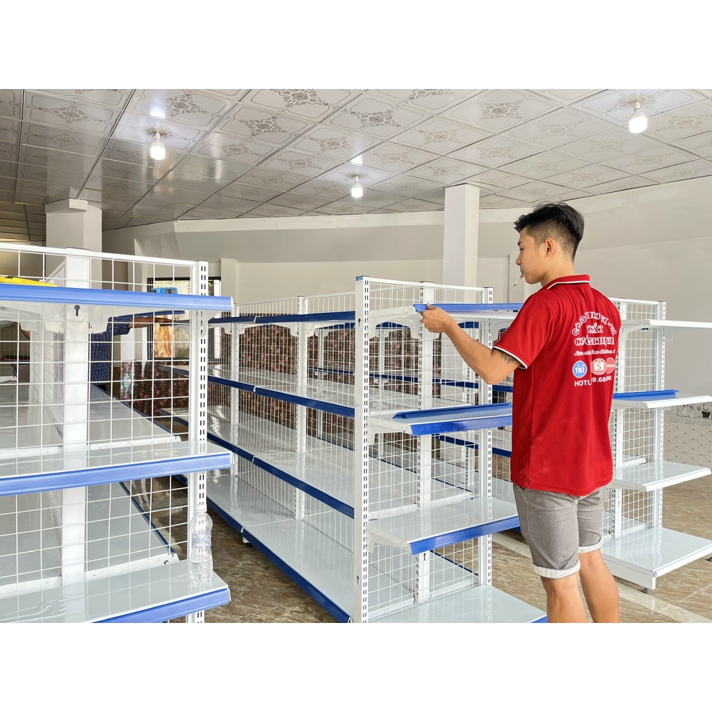 Kệ đầu siêu thị ( Cao 1m5 x dài 0.7m x 4 tầng)