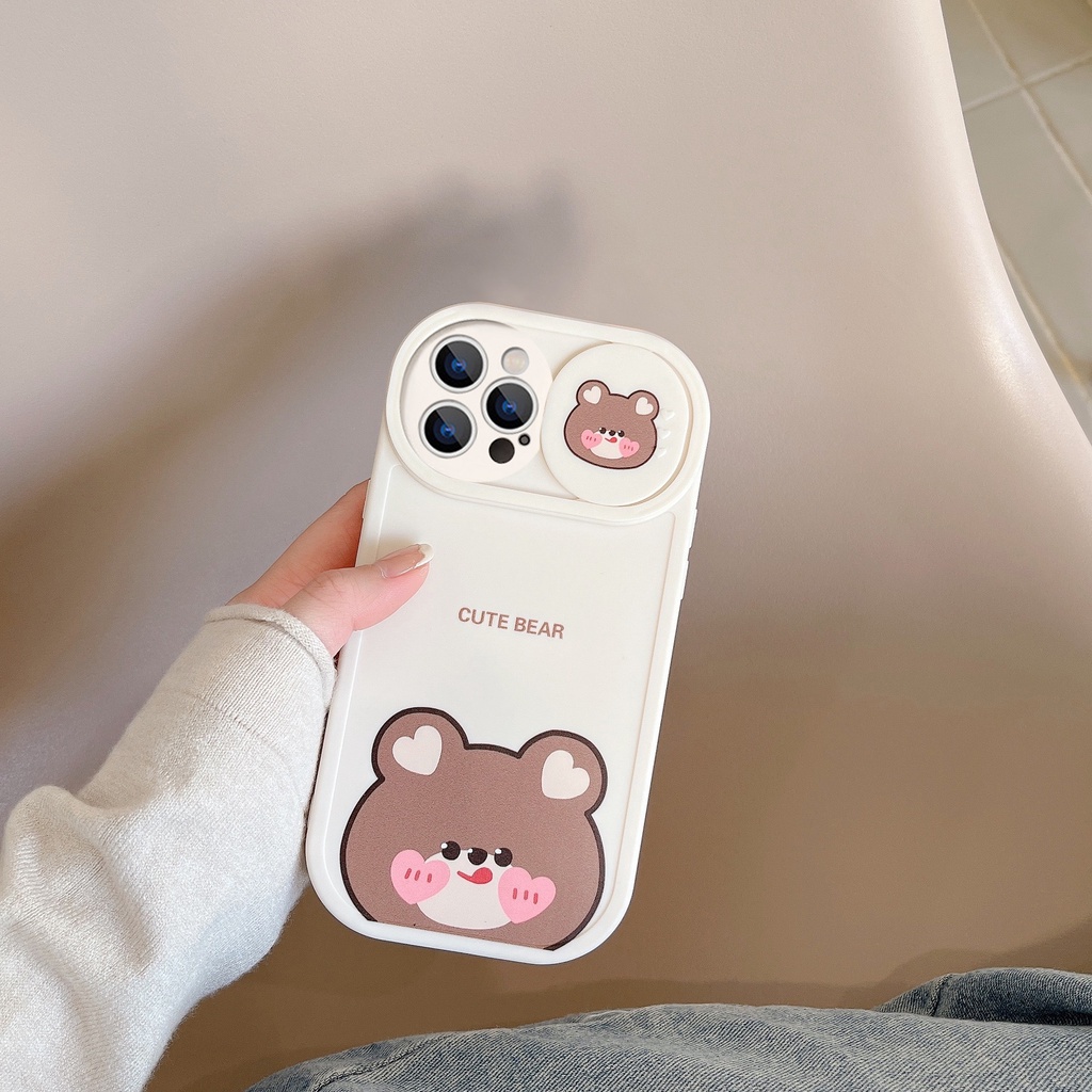 Ốp lưng iphone nắp trượt tròn động vật cute 6/6splus/7/7plus/8/8plus/x/xs/11/12/13/14/pro/max/plus/promax - Awifi U5-7 | BigBuy360 - bigbuy360.vn