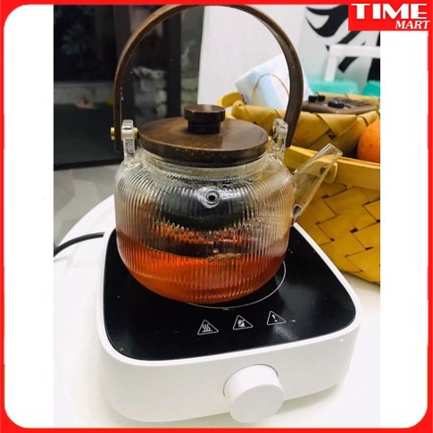 Bếp gốm điện pha trà phong cách Nhật Bản 1350w sôi sau 4 phút. Bếp và ấm 900ml gốm hồng ngoại phù hợp với tất cả các ấm