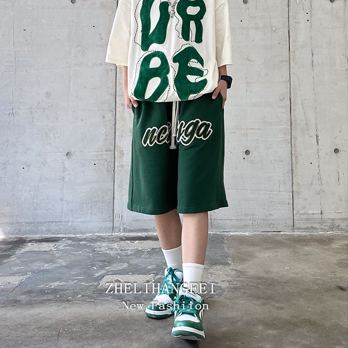 【ZHELIHANGFEI】Quần Short Dáng Rộng Phong Cách Thời Trang Hiphop Mỹ