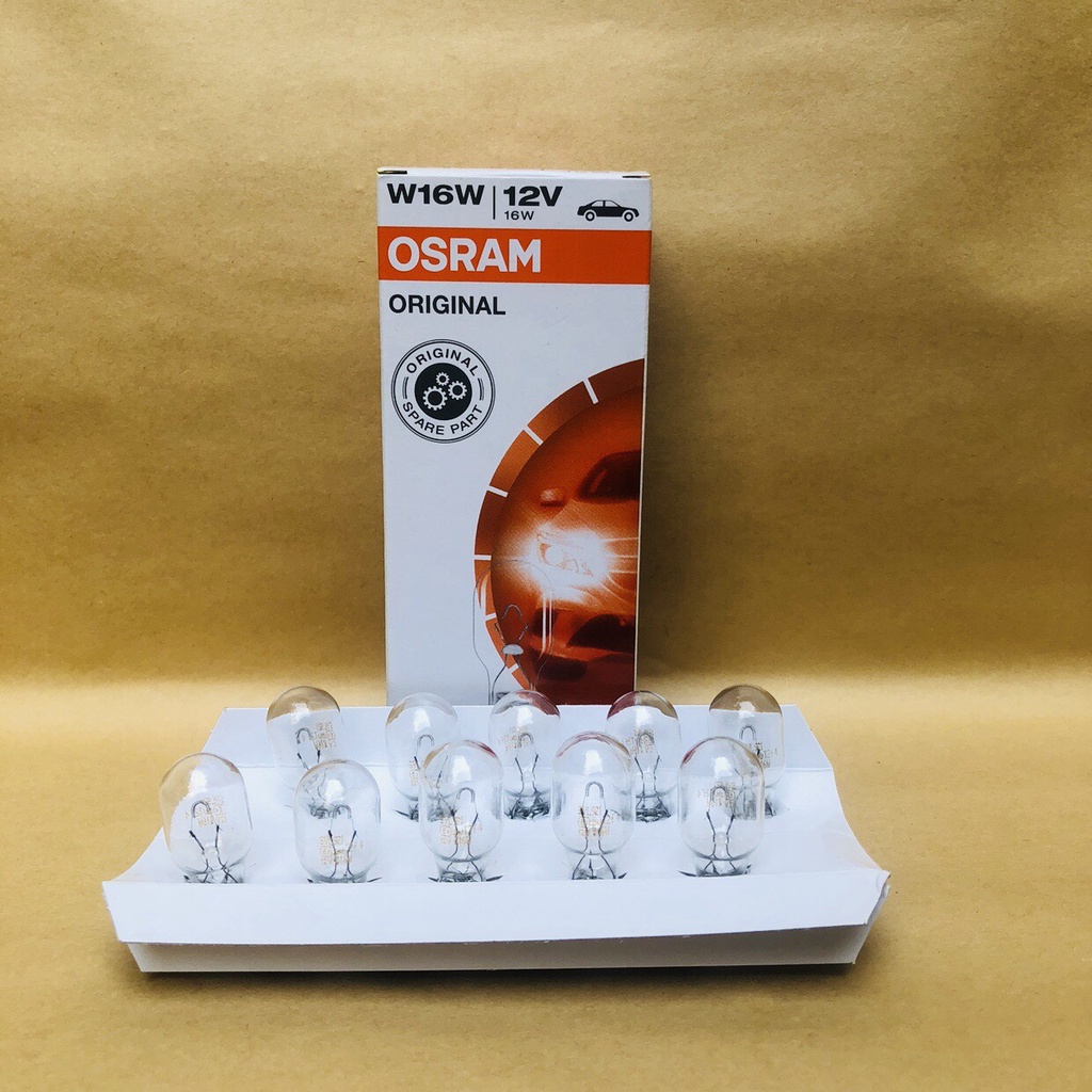Bóng Đèn Chân Ghim Trung 1 Tim OSRAM Original T15 W16W 12V 16W