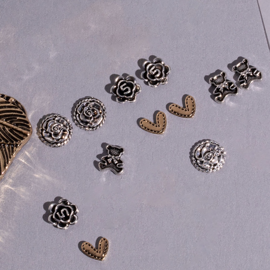 Bộ 10 Miếng Dán Trang Trí Móng Tay Chống Nước Chống Oxy Hóa Chống Rơi Phong Cách Punk DIY