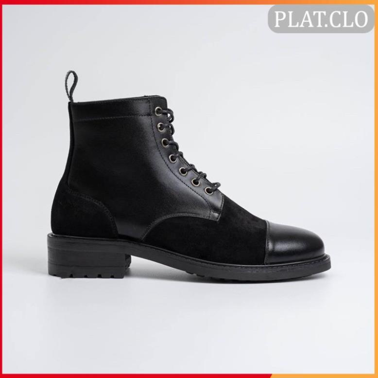 Giày da nam cao cổ buộc dây da bò Ankle boots cao cấp SALE 50%