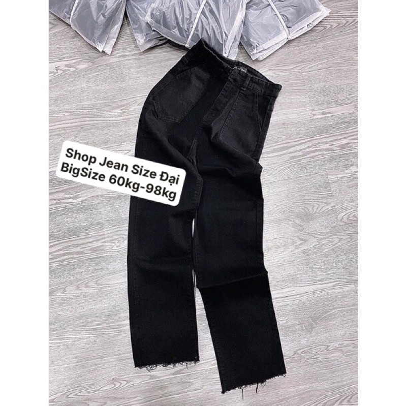 Quần Jeans Nữ Ống Suông BigSize Lưng Siêu Cao Co Giãn Mạnh