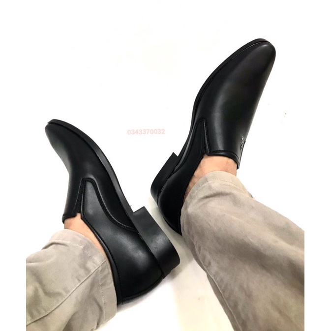 Giày công sở nam phom đẹp ,da mềm, mã GT01, size từ 38 -43, màu đen sang trọng lịch lãm