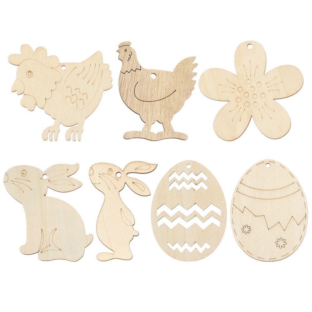 CONOPERY Set 10 Phụ Kiện Trang Trí Bằng Gỗ Tạo Hình Dễ Thương