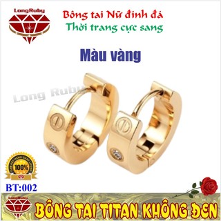 BÔNG TAI NỮ TRÒN MÀU VÀNG, TRẮNG, HỒNG | KHUYÊN TAI THỜI TRANG ĐẸP - BT002V