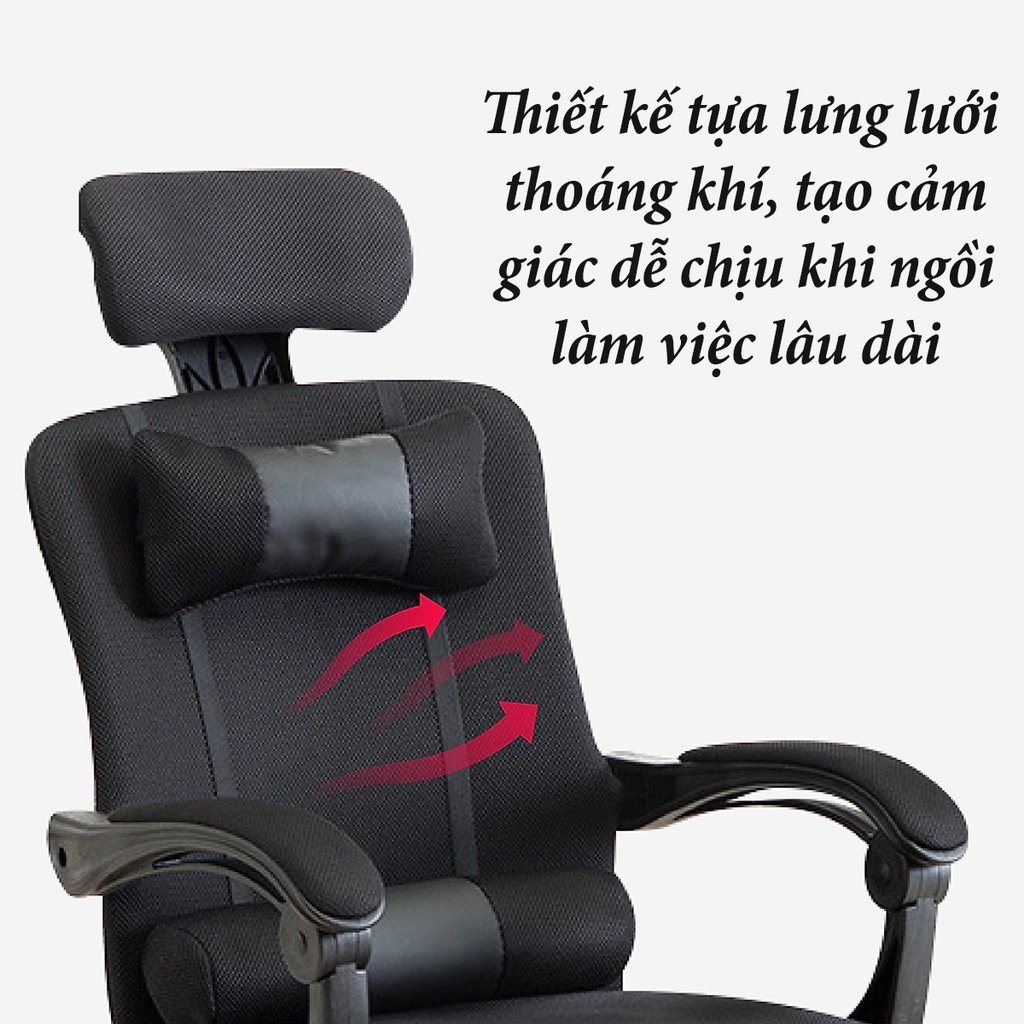 Ghế xoay Văn phòng Công Thái Học IGM150 có Ngả lưng Gác chân Thư giãn Thích hợp với Chơi Game và Văn phòng