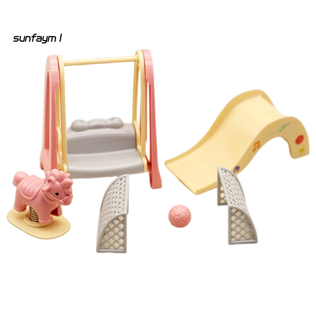 1 Set Mô Hình Xích Đu Đồ Chơi Bằng Nhựa Không Phai Màu Trang Trí Nhà Búp Bê