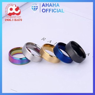 Nhẫn nam trơn nhiều màu cao cấp thời trang không đen