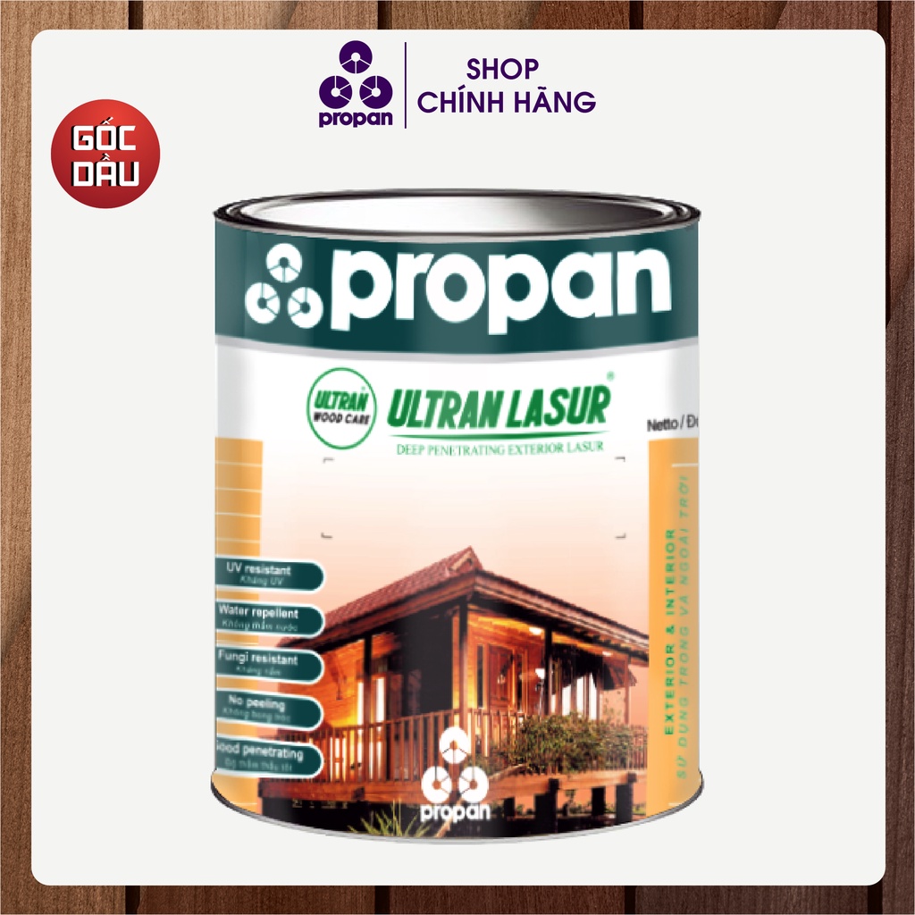 Sơn Gỗ - Propan - ULTRAN LASUR - EL-501 - Sơn Gỗ Ngoại Thất - 1 lít